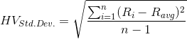 Historical Volatility Formula 1